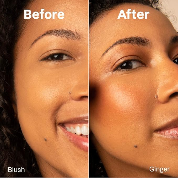 ATTITUDE Oceanly Lightweight Blush Stick, Titanium Dioxide-Free, EWG Verified, Plastic-Free, Vegan & Cruelty-free Makeup, Ginger, 0.3 Ounces-VivaGrace Women