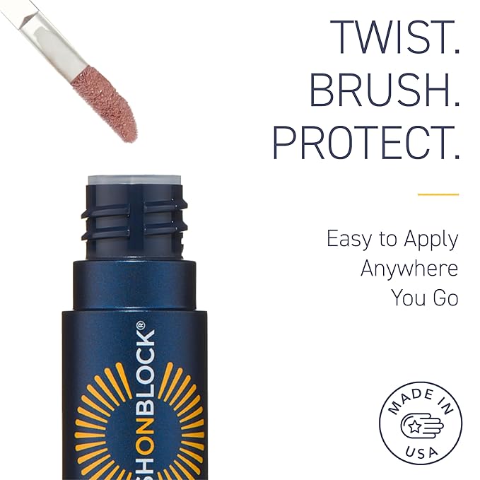 Brush On Block Sun Shine Protective Lip Oil SPF 30, Mineral Protection from UVA/UVB & Blue Light, Hydrating, Cruelty-Free, Gluten-Free, & Vegan, Fig-VivaGrace Women