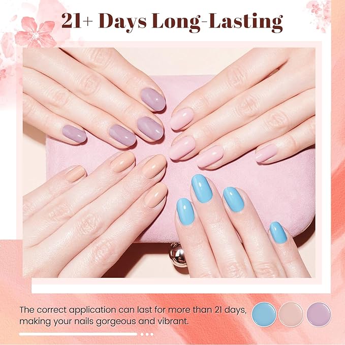 JODSONE 23 PCS Gel Nail Polish Set with Base Glossy and Matte Top Coat Multicolored Gel Nail Long Lasting Suitable for All Seasons-VivaGrace Women