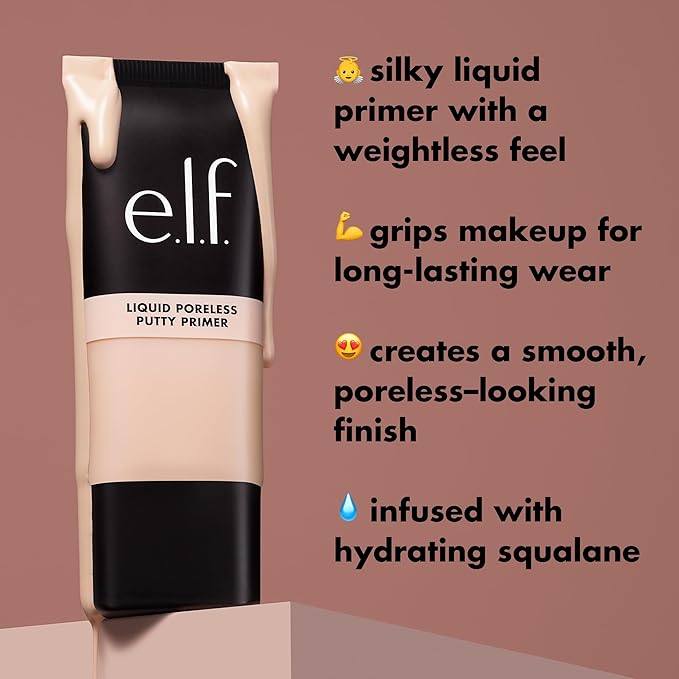 e.l.f. Liquid Poreless Putty Primer, Lightweight Face Primer For Long-lasting Makeup Wear, Creates A Smooth Complexion, Vegan & Cruelty-free-VivaGrace Women