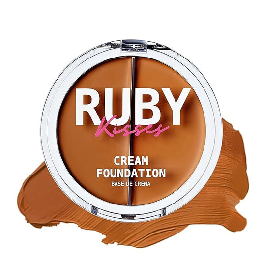 Ruby Kisses 3D Face Creator Cream Foundation & Concealer, 12 Hours Long Lasting, Medium to Full Coverage, Non-Greasy, Ideal for Makeup & Contour Palette (Level 9)-VivaGrace Women