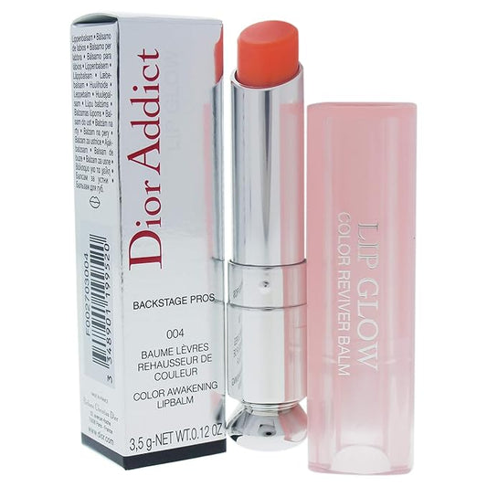 Dior Christian Dior Addict Glow Color Awakening Lip Balm SPF 10, No. 004 Coral, 0.12 Ounce-VivaGrace Women