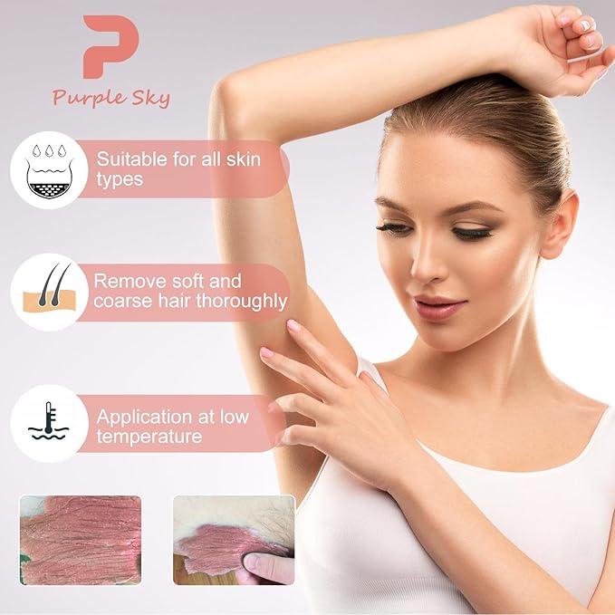 Wax Beads for Hair Removal, 80oz Wax Beads Bulk, Brazilian Waxing for Body SPA, Hard Wax Beans for Face, Bikini, Coarse Hair Removal Wax-VivaGrace Women