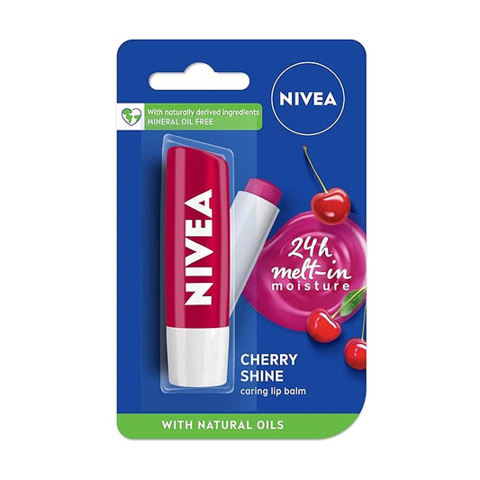 Nivea Lip Care Fruity Shine Cherry, 4.8gm-VivaGrace Women
