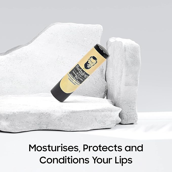 Men's Moisturizing Lip Balm for Chapped Lips with Organic Moroccan Argan Oil, Lightweight Formula Leaves Zero Residue, 0.17oz (Pack of 1)-VivaGrace Women