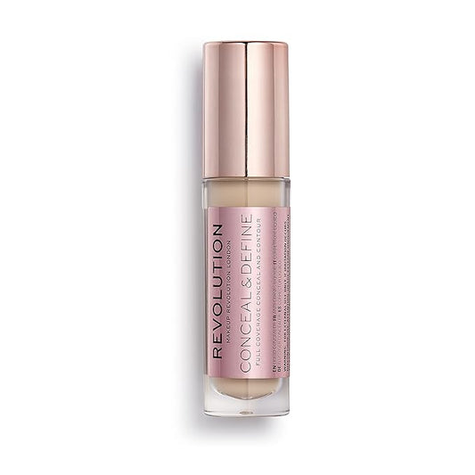 Revolution Beauty, Conceal & Define Concealer, Full Coverage & Lightweight, Long-Lasting Matte Finish, Vegan & Cruelty Free, C2 Fair to Light Skin Tones, 0.14 Oz.-VivaGrace Women