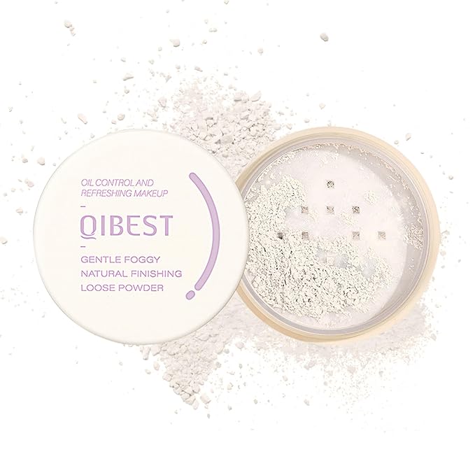 Setting Powder Loose Face Powder Lightweight Soft Smooth Brighten Minimizes Pores Long Lasting Oil Control Loose Powder Makeup For Matte Flawless Finish 01#Foggy White-VivaGrace Women