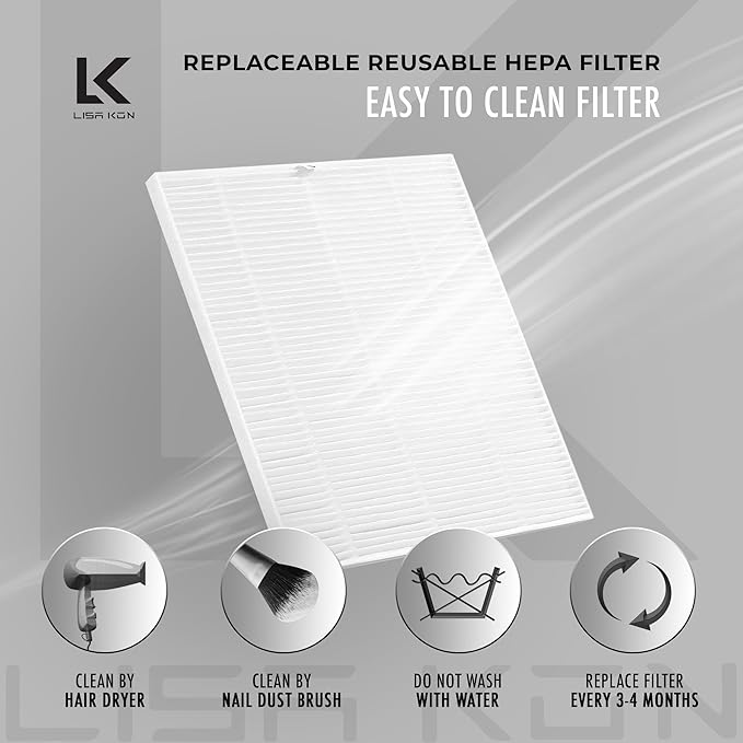 Nail Dust Collector with Reusable Filter, Professional Vacuum Fan Dust Extractor, Powerful & Quiet Nail Tech Dust Suction Machine for Acrylic Gel Nail Polishing, High-End Nail Salon-VivaGrace Women