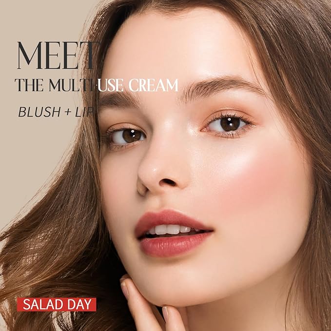 Blush Stick, Cream Blush for Cheeks and Lip Tint, Dewy Finish, Buildable & Blendable Color, Lightweight & Long-Lasting Formula | Coral,0.53fl.Oz-VivaGrace Women