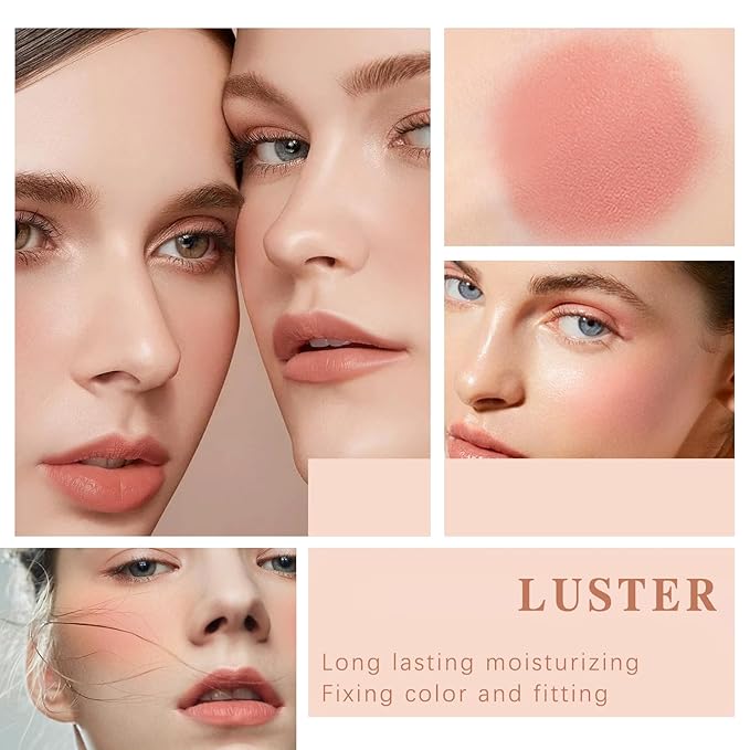 Blush Stick for Cheeks Makeup,Waterproof Cream Blush Face Stick Multi-Use Lip and Cheek Tint,Matte Finish Lightweight Easy to Blend Natural Cream Blusher for All Skin Tones-Glistening Peach-VivaGrace Women