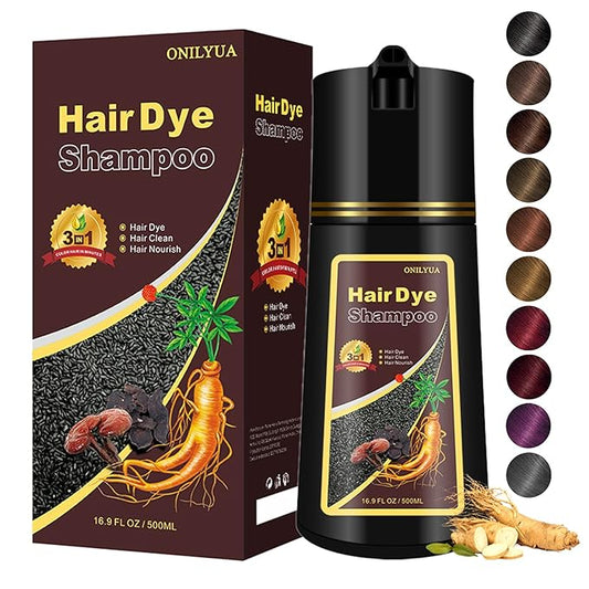 Wine Red Hair Dye for Men and Women, Hair Color Shampoo For Home Use, 16.9 Fl Oz Shampoo Para Canas (Wine Red)-VivaGrace Women