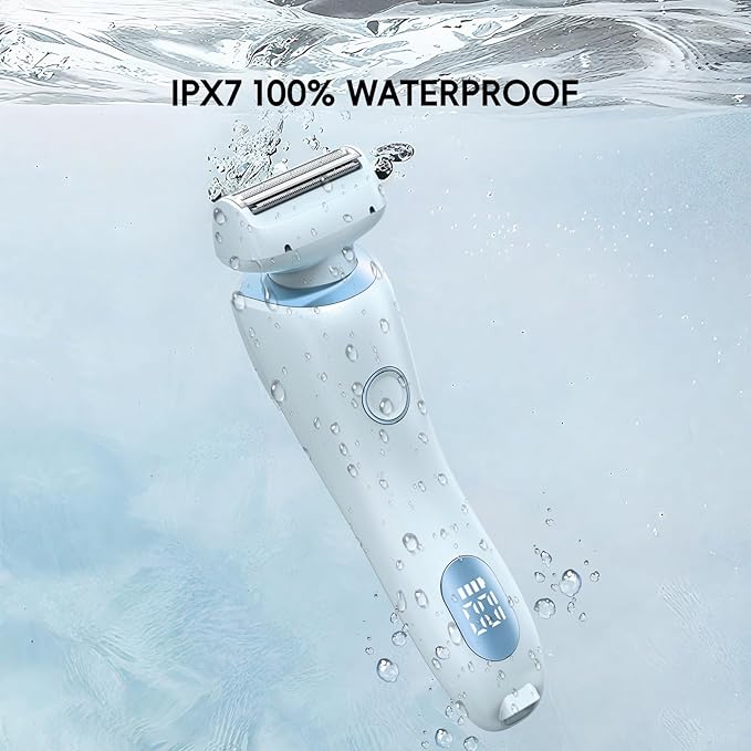 Livora Electric Shaver for Women, Bikini Trimmer for Women, Silk Glide Pro Shaver, Removable Head Electric Trimmer for Bikini, Pubic Hair, Legs, Body, Wet/Dry-VivaGrace Women