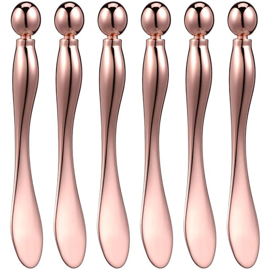 6 Pcs Metal Eye Cream Applicator Eye Roller Tool Eye Cream Applicator Stick Facial for Reducing Puffiness Wrinkle-VivaGrace Women
