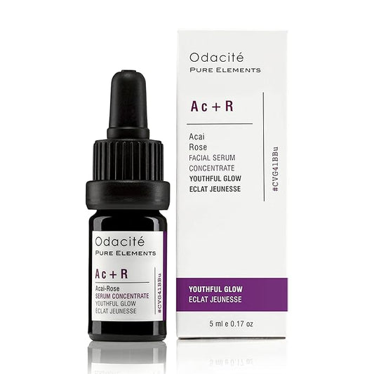 Odacité Anti Aging Serum Concentrate with Acai + Rose - Revitalizing Facial Oil, Youthful Glow, Improves Skin Tone, Wrinkles, and Firmness, Age defying, Rose Oil, 0.17 fl. oz.-VivaGrace Women
