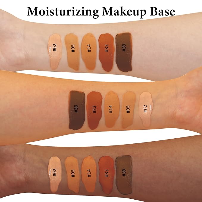 Liquid Foundation Makeup, Improves Uneven Skin Tone, Lightweight and Flawless Coverage for Hours 5# MEDIUM-VivaGrace Women