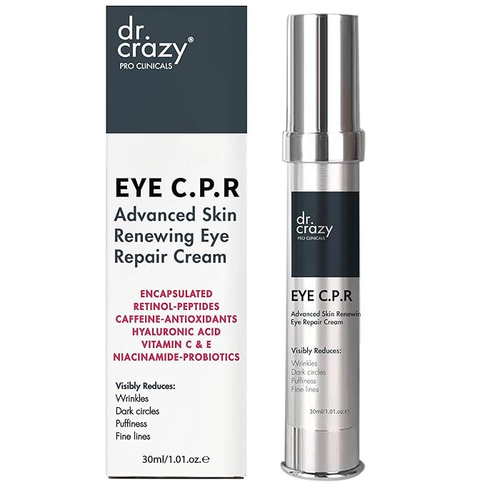 Eye C.P.R | Daily Caffeine & Retinol Under Eye Cream | All in One | Wrinkles & Fine Lines | Firming, Dark Circles, Puffiness | Complex Anti Aging Formula | 30ml-VivaGrace Women