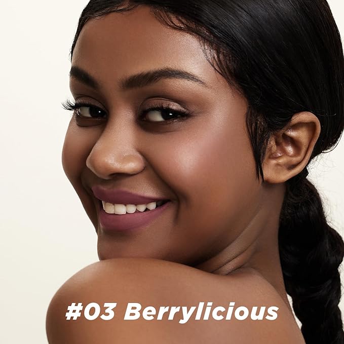 ITY Velvet Matte Finish Lip Stain-Mousse Textured Lip Clay, Nude Shade, Conceals Lip Lines, Rich Pigment Lip Tint Lipsticks, 0.14 oz (4g) in Berrylicious-VivaGrace Women