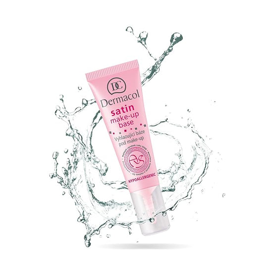 Dermacol - Satin Makeup Base, Matte Face Primer for Wrinkles and Pores, Transparent Makeup Primer for Oily Skin & Dry and Combination Skin, Easy to Blend Pore Filling Primer, No Preservatives, 10 mL-VivaGrace Women