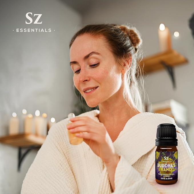 Buddha's Hand Essential Oil, 100% Pure, Extracted from The Most Fragrant Italian Finger Citron - Citrusy & Lemony Scent with Sweet Overtones - Therapeutic Grade & Vegan - 0.17oz (5ml)-VivaGrace Women