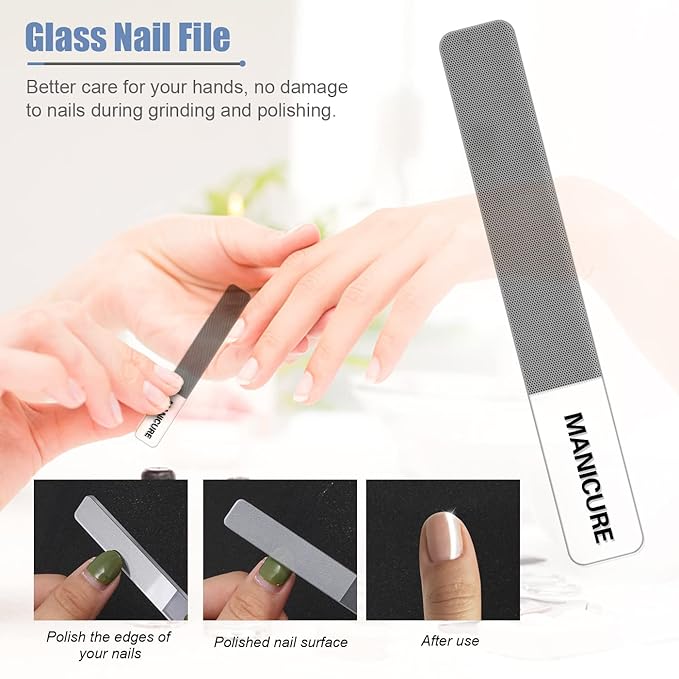 Manicure Set Professional Nail Clippers Pedicure Kit, 16 pcs Stainless Steel Nail Care Tools Grooming Kit with Luxurious Travel Leather Case for Thick Nails Men Women Gift (Blue)-VivaGrace Women