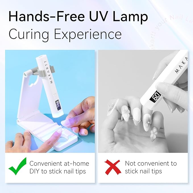 Makartt UV Nail Lamp Stand: Foldable, 360° Adjustable Rotation, Portable, Handsfree, Convenient for Gel Nails Polish Painting Home Salon Manicure-VivaGrace Women