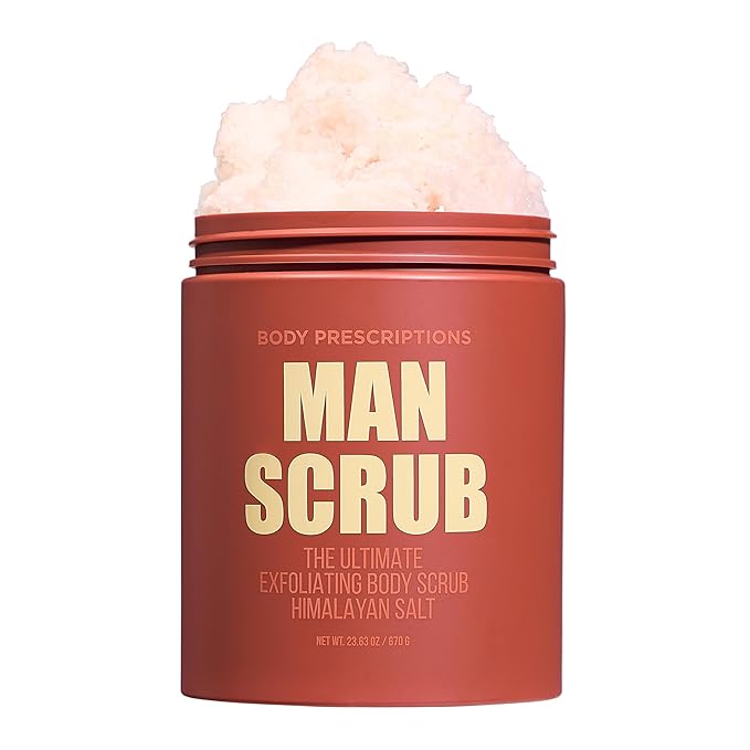 Body Prescriptions Men’s Exfoliating Body Scrub – Ultimate Skin Cleansing Wash in Jar with Twist-Top Lid, For All Skin Types, 21 Ounce (Pack of 1), Himalayan Salt-VivaGrace Women
