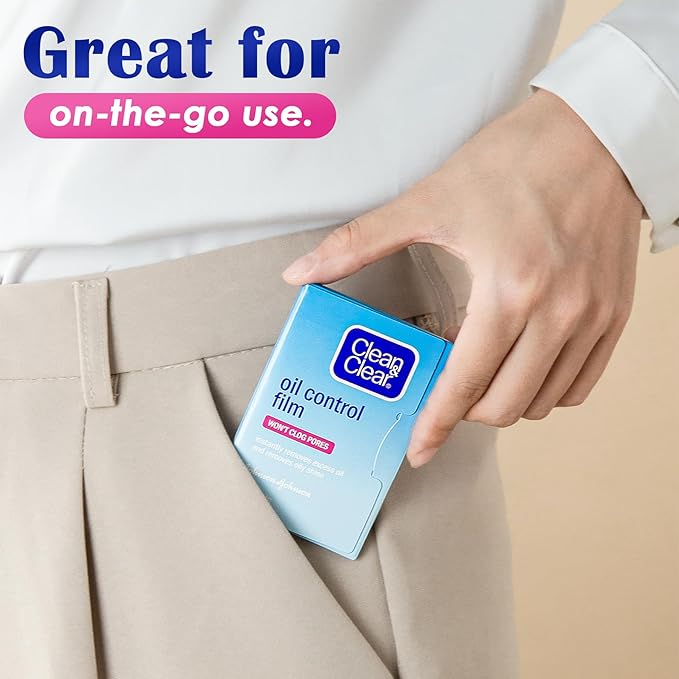 Oil Blotting Sheets From China Replacment for Clean&Clear Oil Absorbing Sheets,2 Pack(total 120sheets) Oil Control Film for Face,High-performance Handy Face Blotting Paper for Oily Skin-VivaGrace Women