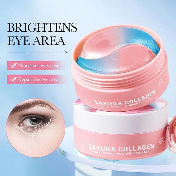 Under Eye Patches for Dark Circles, Puffiness and Eye Bags, Eye Mask,Wrinkle Treatment Anti-Aging Rejuvenating Moisturizing Skin Care 60PCS Collagen Eye Gel Pads Anti-Wrinkle Eye Patches-VivaGrace Women