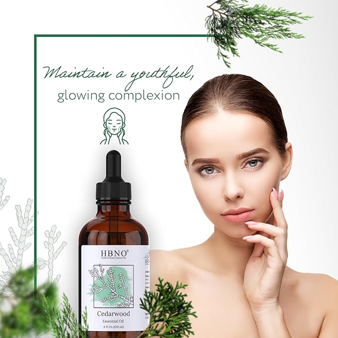 HBNO Cedarwood Essential Oil - Huge 4 oz (120ml) Value Size - Natural Cedarwood Oil - Perfect for Cleaning, Aromatherapy, DIY, Soap & Diffuser-VivaGrace Women