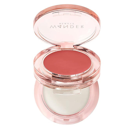 Wander Beauty Double Date Lip & Cheek - Honeymoon/Swipe - 4-in-1 Cream Blush & Lip Tint - Blush, Lip Moisturizer, Lip Balm, & Eye Gloss - Multitasking Eye, Cheek, & Lip Makeup With Green Tea - 0.07 oz-VivaGrace Women