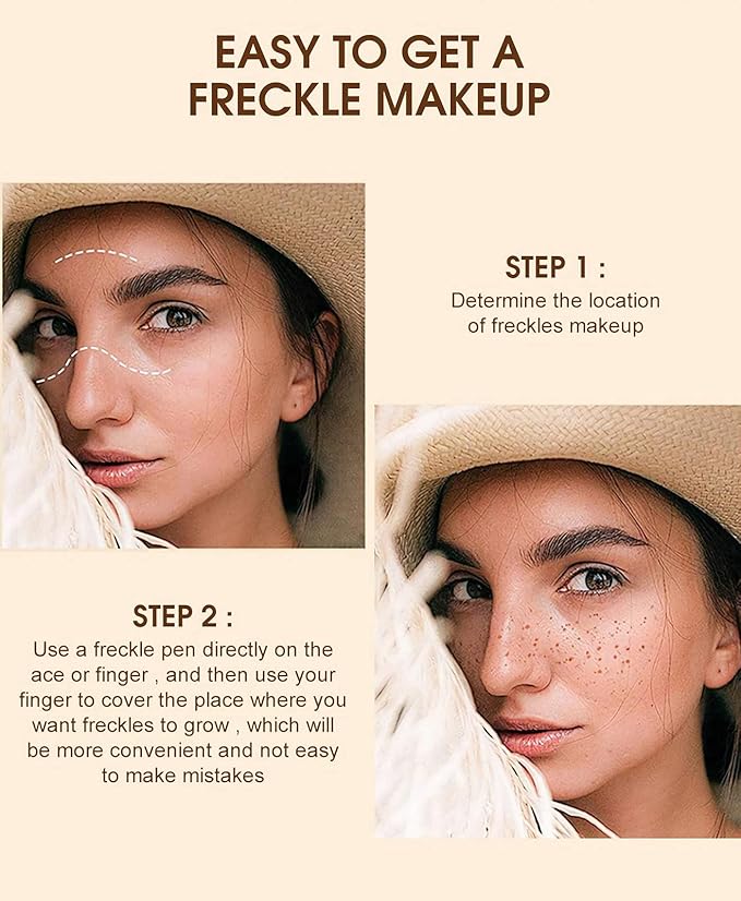 Freckle Pen, 4 Colors Kit - Natural Lifelike Faux Freckle Makeup Pen, Waterproof Long Lasting, Create Sunkissed Skin(4Pack)-VivaGrace Women