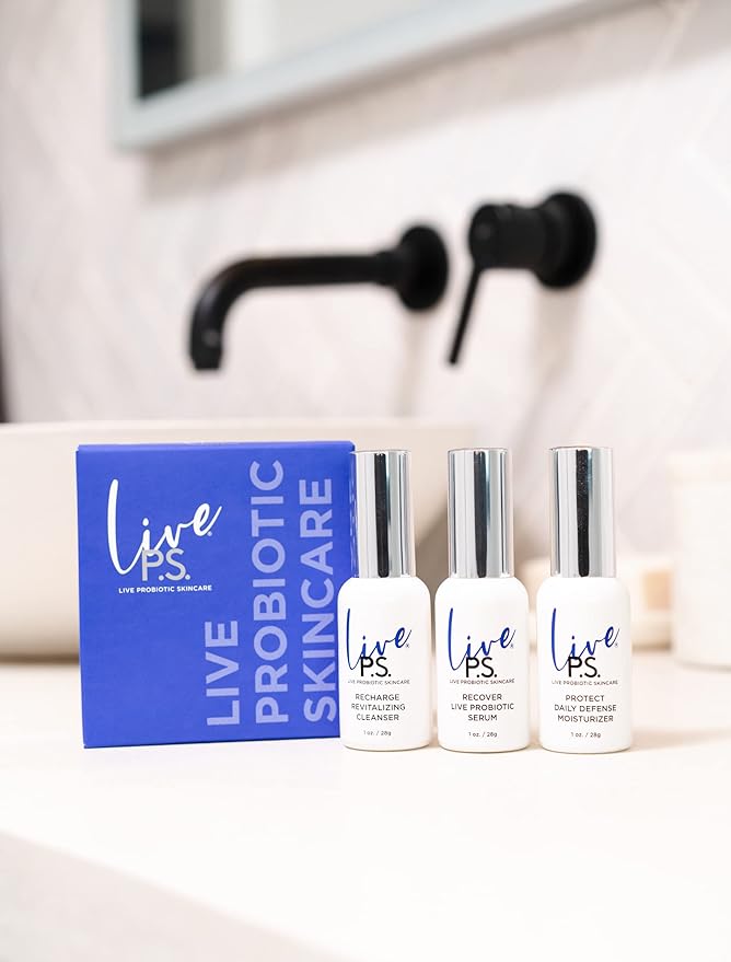 3-Step Skin Care Kit – Face Cleanser, Probiotic Serum & Moisturizer – Ultimate Recipe for Balanced, Glowing, Hydrated Skin – Perfect for All Skin Types – Travel Size – Vegan & Cruelty-Free-VivaGrace Women