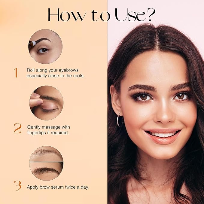 Nourish Mantra - Brow Growth Serum | Formulated with Redensyl, Biotin, Peptides & Amino Acids | for Brow Growth and Thickness | Eyebrow Growth Serum | 10 ml-VivaGrace Women