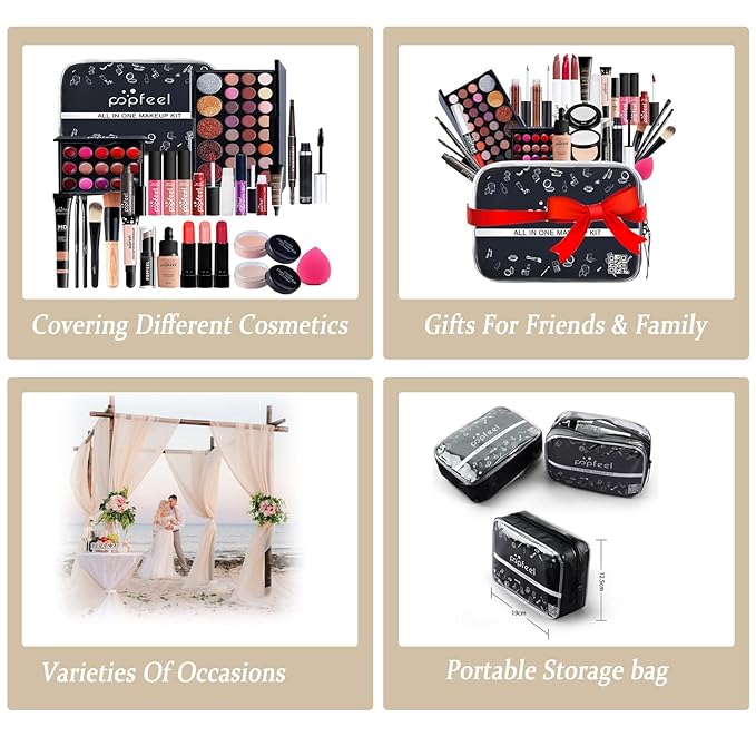 Makeup Kit for Women Full Kit, 26PCS Multi-Purpose Makeup Kit All-in-One Makeup Gift Set Makeup Essential Starter Kit, Compact and Lightweight Design for Girls, Women-VivaGrace Women