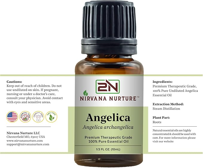 Angelica Essential Oil 100% Pure Premium Therapeutic Grade, Undiluted - Aromatherapy Diffuser for Calm and Relaxation, Skin Care, Hair Care-VivaGrace Women