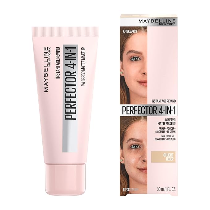 Maybelline Instant Age Rewind Instant Perfector 4-In-1 Matte Makeup, 01 Light, 1 Count-VivaGrace Women