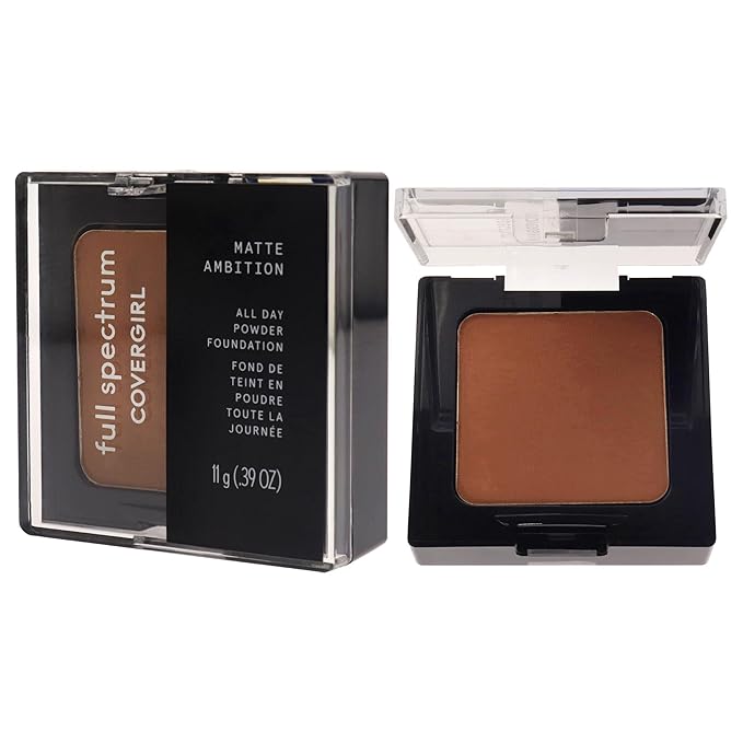 COVERGIRL Matte Ambition, All Day Powder Foundation, Deep Cool 2, 0.38 Ounce-VivaGrace Women