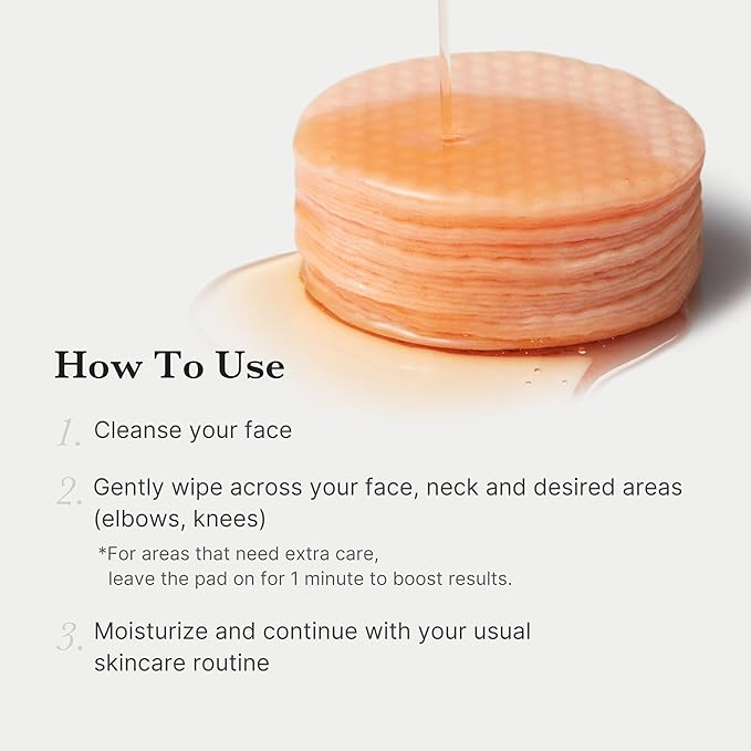 Medicube Red Succinic Acid Panthenol Facial Peeling Pads - Exfoliating Toner Pads for Breakout-Prone Skin with Niacinamide, AHA, BHA, and Soothing Panthenol - Non-Comedogenic