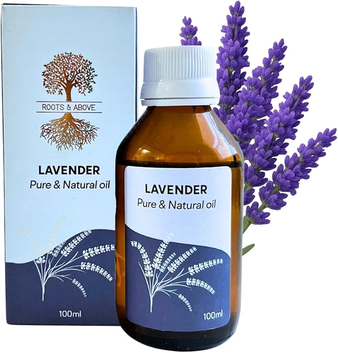 Roots & Above Pure Natural Lavender Essential Oil 3.38 oz/100ml for Diffuser, Skin, Hair, Self-Care, Soap & Candle Making Scent Fragrance-VivaGrace Women
