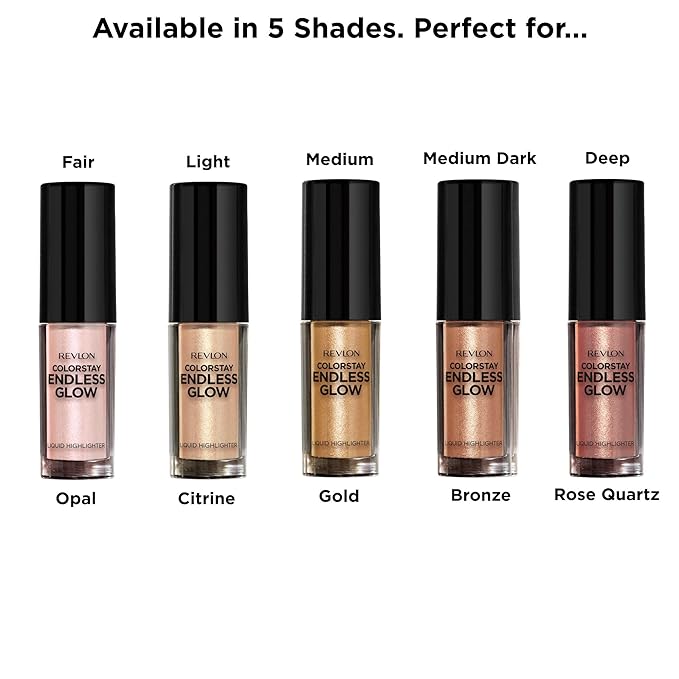 Revlon Colorstay Endless Glow Liquid Highlighter, Topaz, 0.3 Ounce-VivaGrace Women