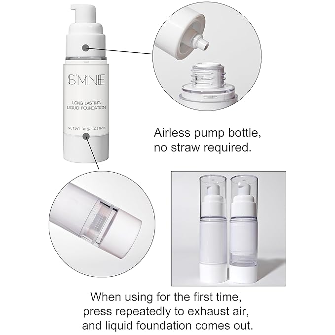 IS'MINE White Liquid Foundation Makeup, Matte Flawless Finish Foundation, Vegan & Cruelty-Free (1.05 Fl Oz, 041)-VivaGrace Women