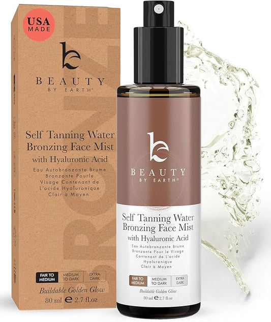 Bronzing Face Tanner Spray Mist, Sunless Face Tanning Water, USA Made with Natural & Organic Ingredients-VivaGrace Women