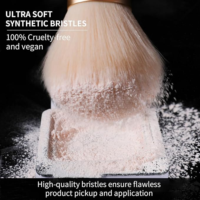 DUcare Powder Brush - Fluffy Large Makeup Brush With Soft Synthetic Bristles For Quick Makeup Setting and Blush for Flawless Application-VivaGrace Women