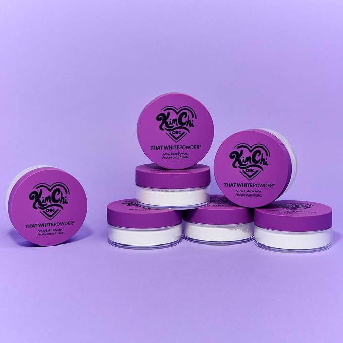 KimChi Chic Beauty That White Powder, Mattifying Makeup Setting Powder for All Skin Types, Long-Lasting Face Powder Helps Minimize the Appearance of Fine Lines-VivaGrace Women