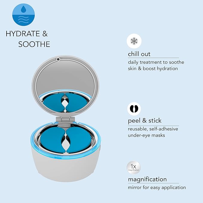 skn by conair Cool Beanz Reusable Under Eye Patches, Rechargeable Cooling Eye Mask to Reduce Dark Circles and Puffiness, and Refresh Tired Eyes-VivaGrace Women