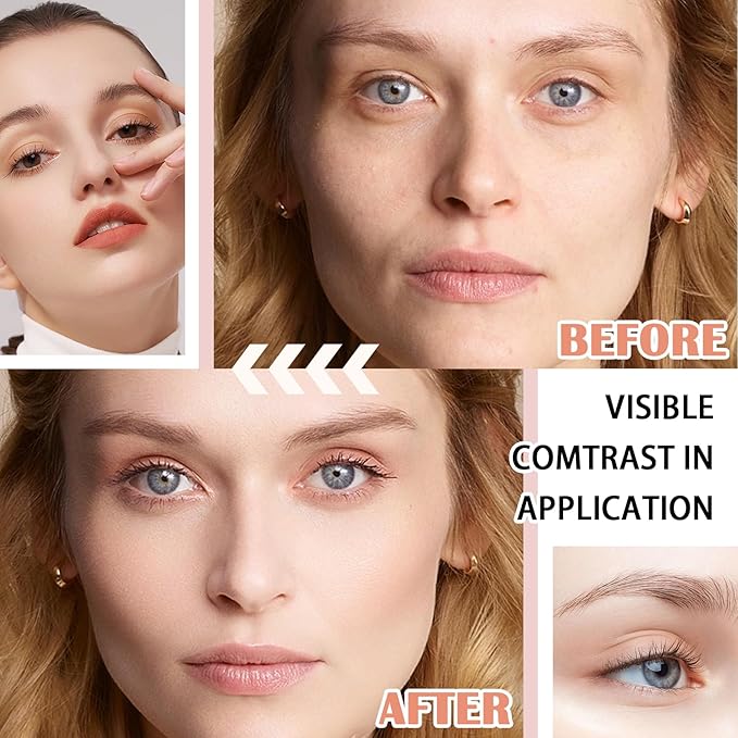 15 Colors Correcting Concealer Contour Palette,Cream Contour Makeup Palette with Brush,Contouring Liquid Foundation Concealer Palette Highlighting Makeup Kit for Conceals Dark Circles,Blemish-VivaGrace Women