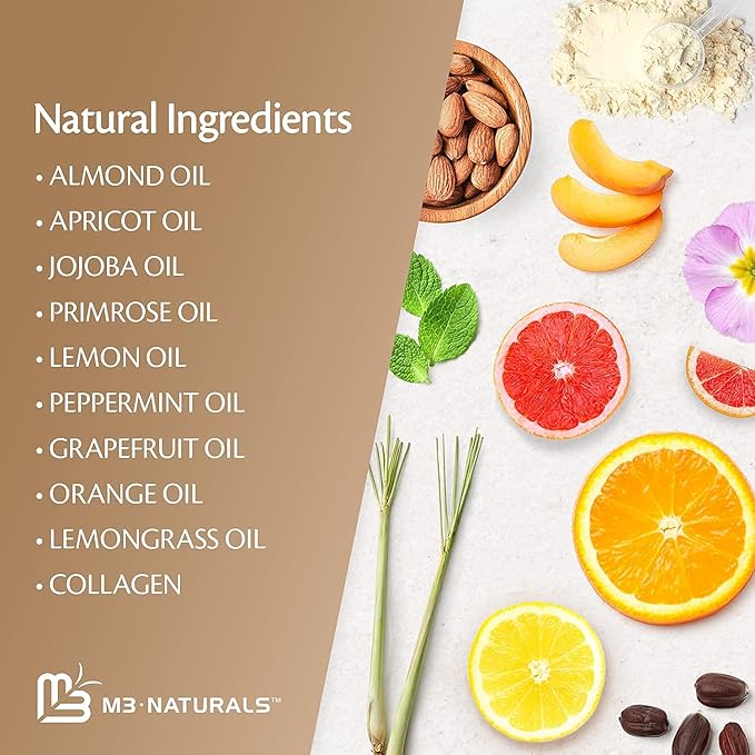 Brown Sugar Scrub Face Foot & Body Exfoliator Infused with Collagen and Stem Cell Exfoliating Salt Body Scrub for Toning Skin Cellulite Skin Care, 12oz by M3 Naturals-VivaGrace Women