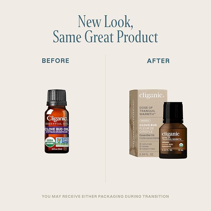 Cliganic Organic Clove Bud Essential Oil, 100% Pure Natural for Aromatherapy | Non-GMO Verified (Packaging May Vary)-VivaGrace Women