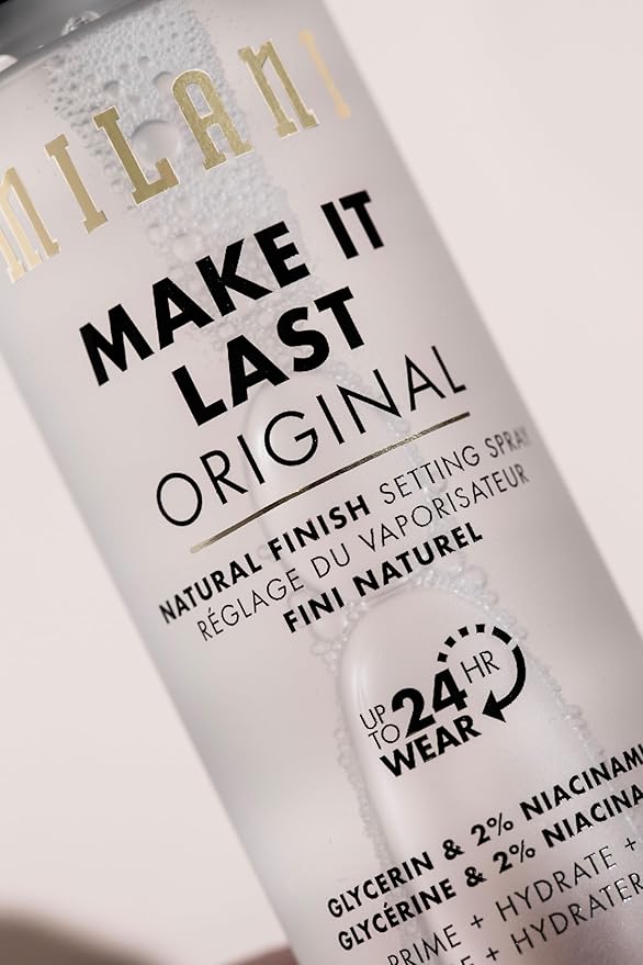 Milani Make It Last Original - Natural Finish Setting Spray 3-in-1 Setting Spray and Primer- Prime + Correct + Set Makeup Finishing Spray and Primer - Long Lasting Makeup Primer and Spray 2.03 Fl. Oz-VivaGrace Women