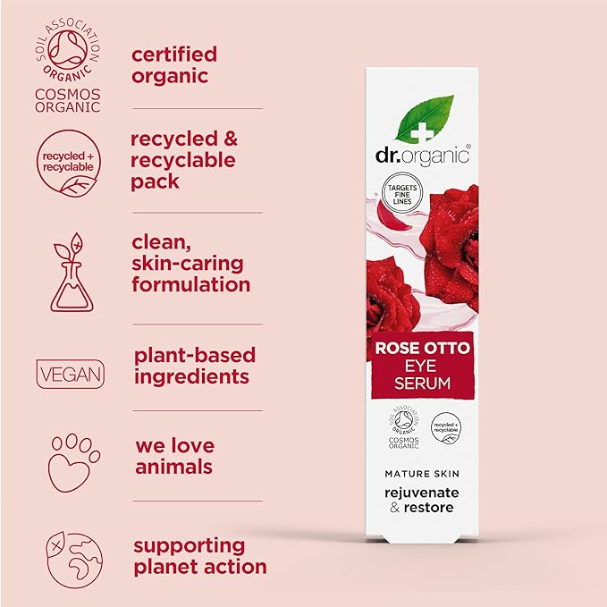 Organic Doctor Rose Otto Eye Serum, 0.5 Fluid Ounce-VivaGrace Women